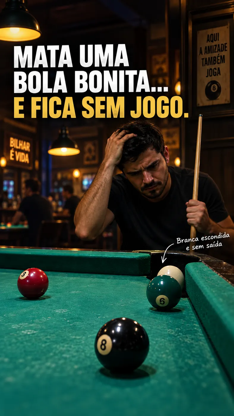 Jogador que encaçapou uma bola e ficou sem jogo